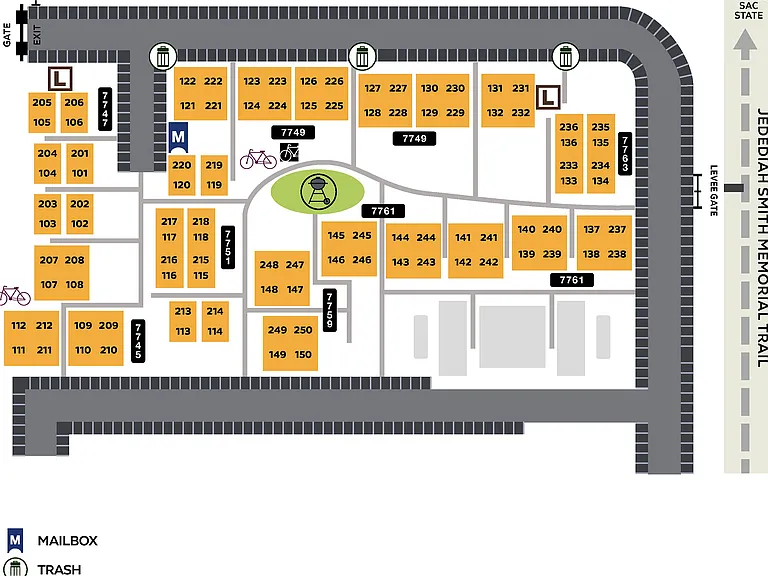 College Gardens Site Map