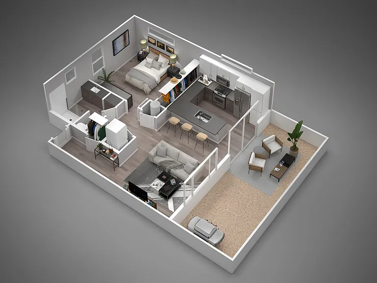 A1 - 1x1 Floor Plan A1 - 1x1 Floor Plan