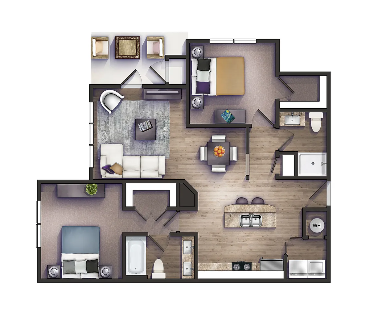 Floor plan The Manning with Balcony