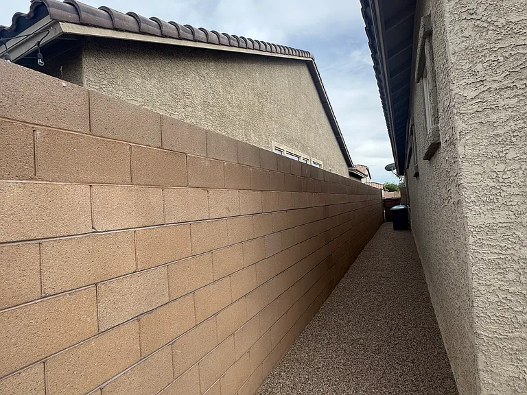 Backyard side entrance