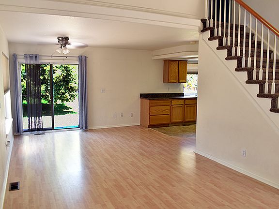 Living room facing backyard, East