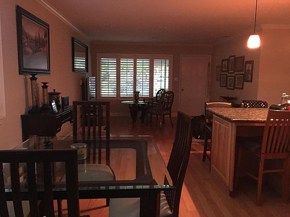 Dining area and living room