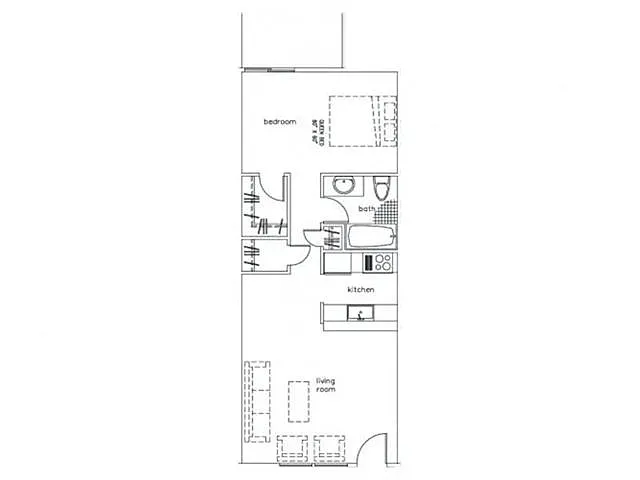 Floor plan 1X1-640