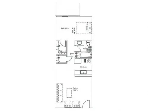 Floor plan 1X1-640