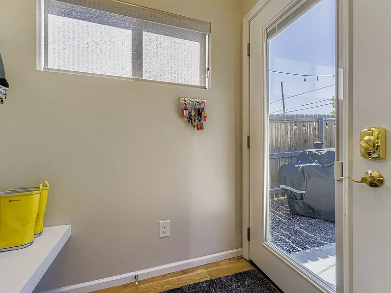 Mud room and backdoor to backyard