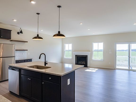 Island overlooking great room