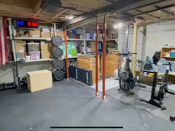 2 car Garage / gym 