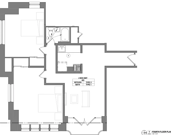1500 Pine - Apt 405 Floor Plan 1500 Pine - Apt 405 Floor Plan