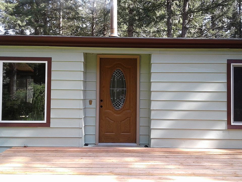 front door and deck