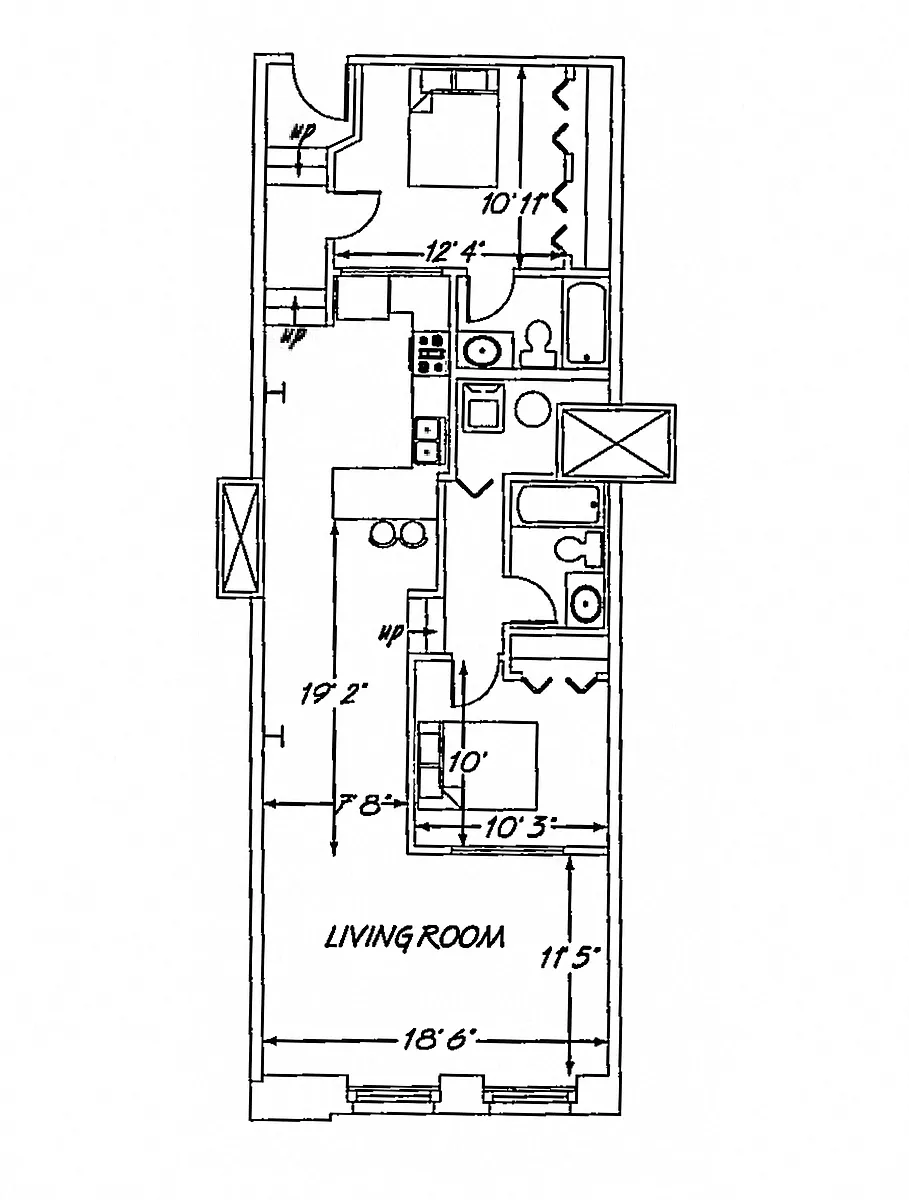 Floor plan 2 Bedroom FP D2