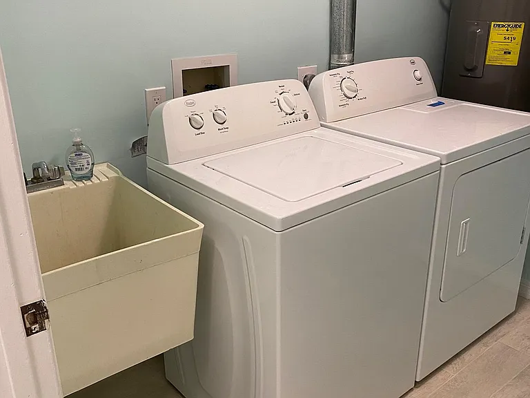 Laundry room shared with one other unit; easy interior access