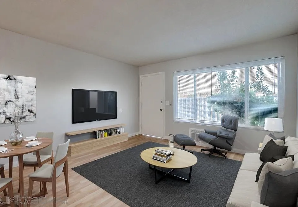 Living room digitally staged