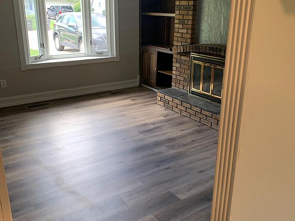 From kitchen into living room