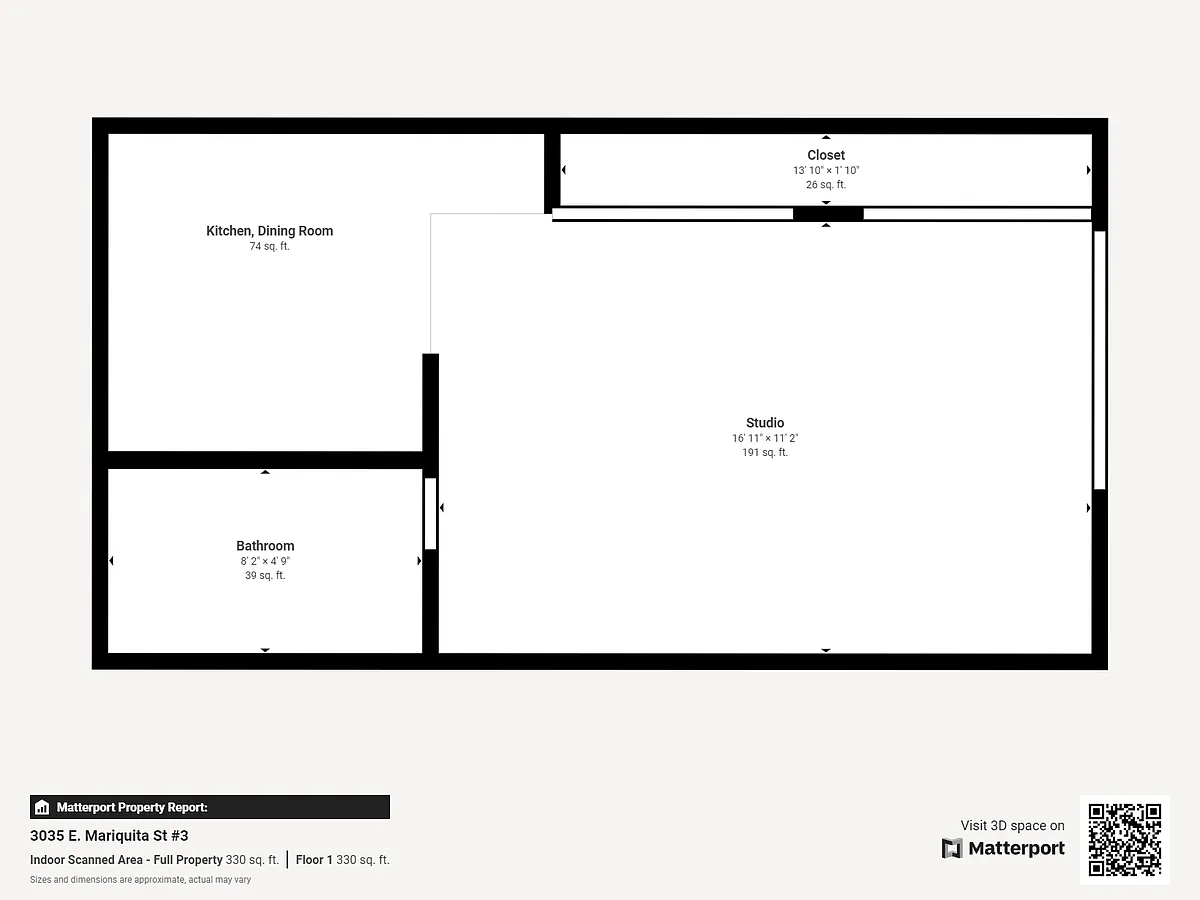 Floor plan Studio