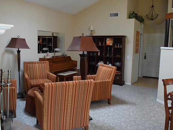 Living room conversation area and piano
