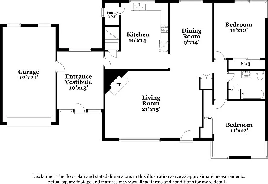 3 bed, 2.0 bath, 1248 sqft, $2,350 — Photo 3