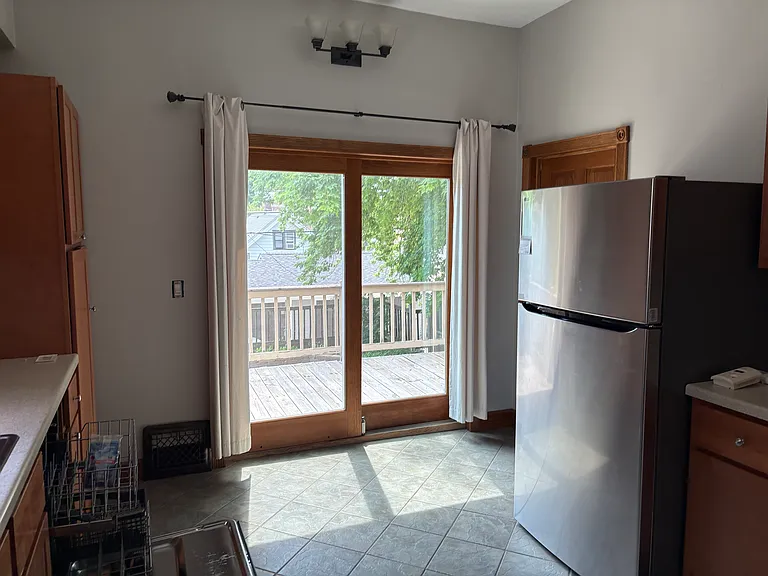 Kitchen and patio door to back deck