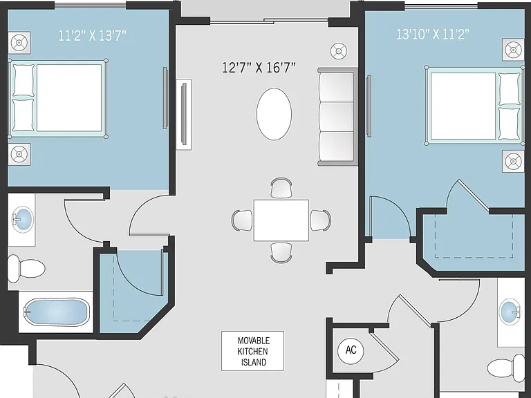 Solle Davie Luxury Apartments - Marbella - 2 Beds - 2 Baths - 1108 Sq. ft.