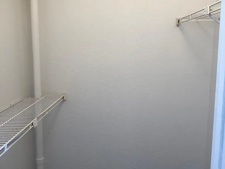 walk-in closets in both bedrooms