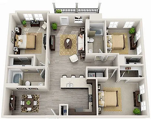 Floor plan C - Madison