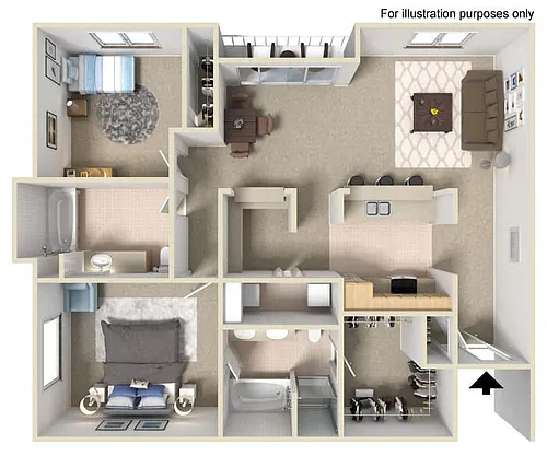 Floor plan 2x2 ER