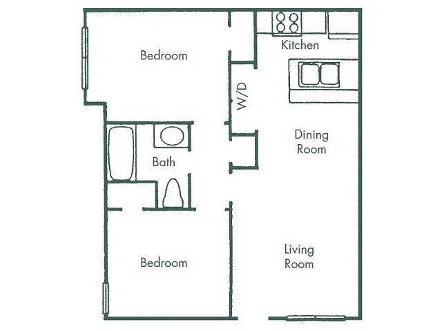 Floor plan Two Bedroom