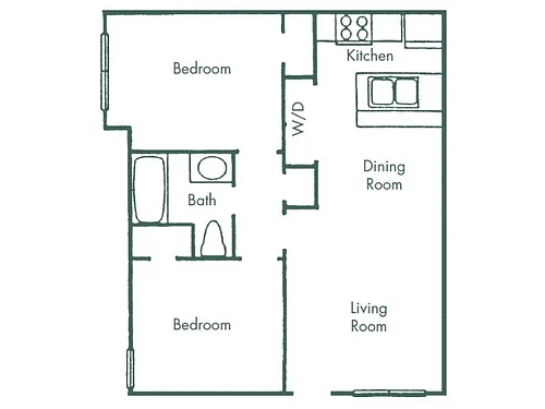 Floor plan Two Bedroom
