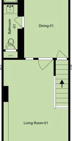 Ground Floor - Living Room, Dining Room, Powder Room, Kitchen