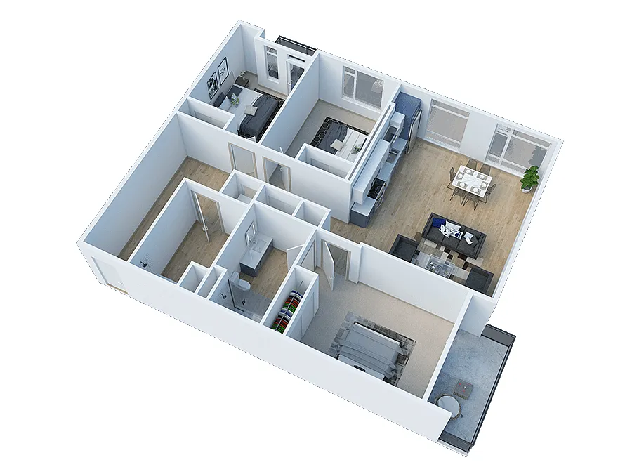 Floor plan 3 Bedroom A