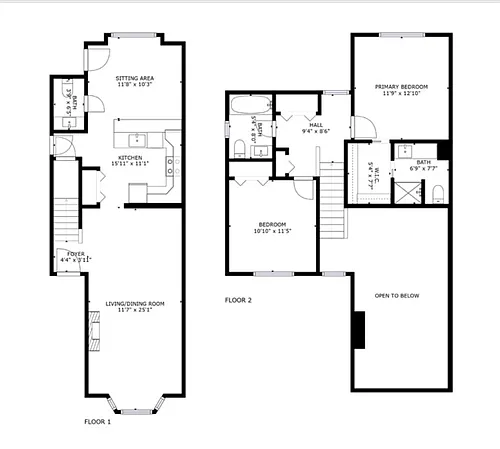 Floor plan Renovated Townhomes