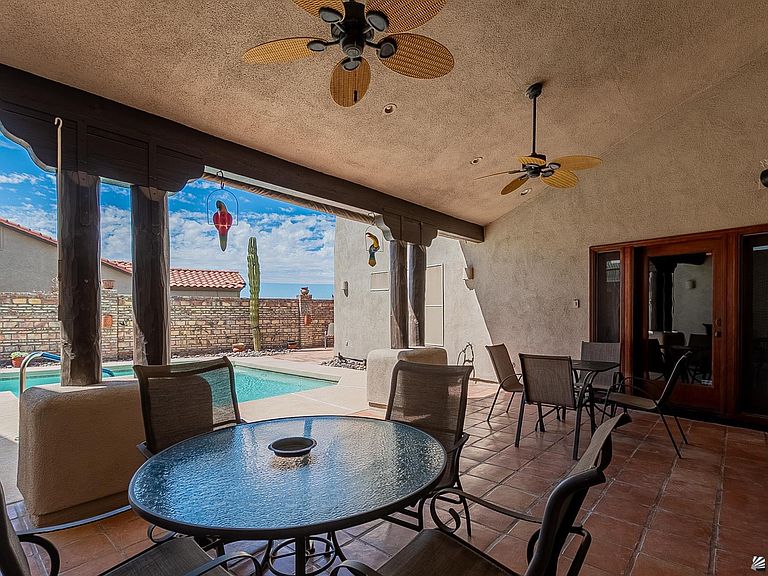 Covered patio and pool