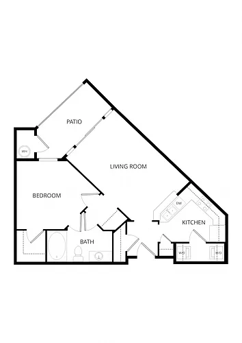 Floor plan 1 Bed large