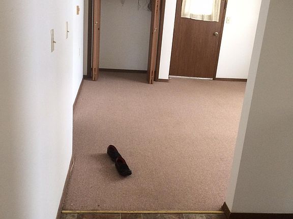 In kitchen looking to living room