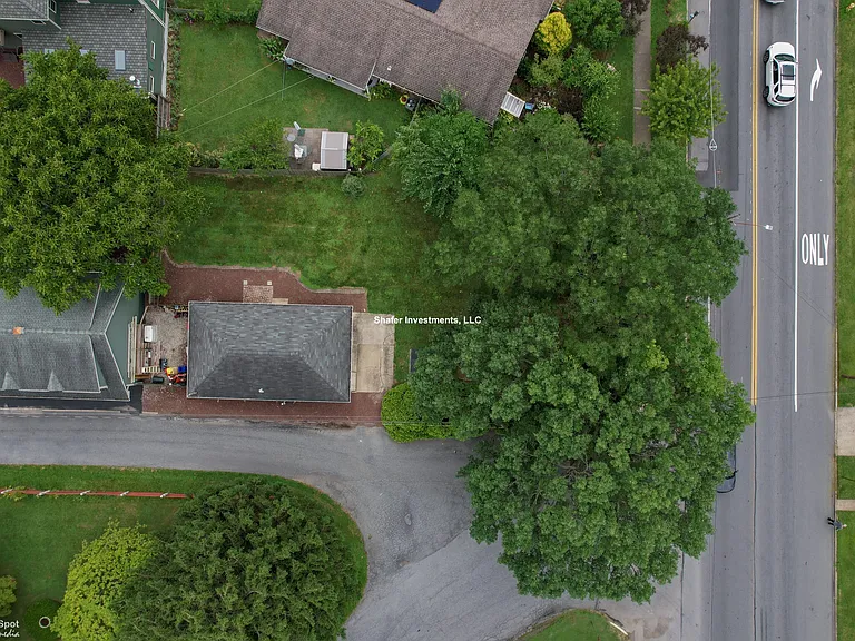 Aerial view of the property