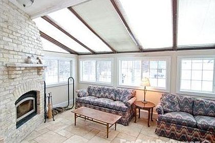 Rear sunroom off the kitchen