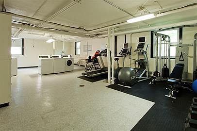 Updated work out center and laundry area with additional storage lockers.