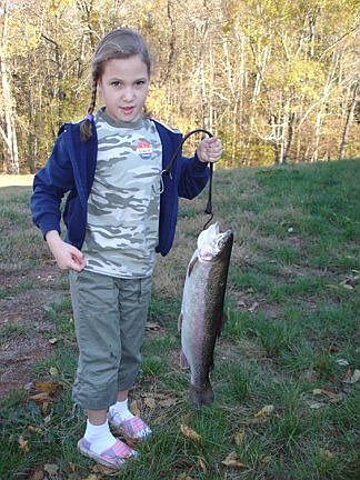 rainbow trout caught here