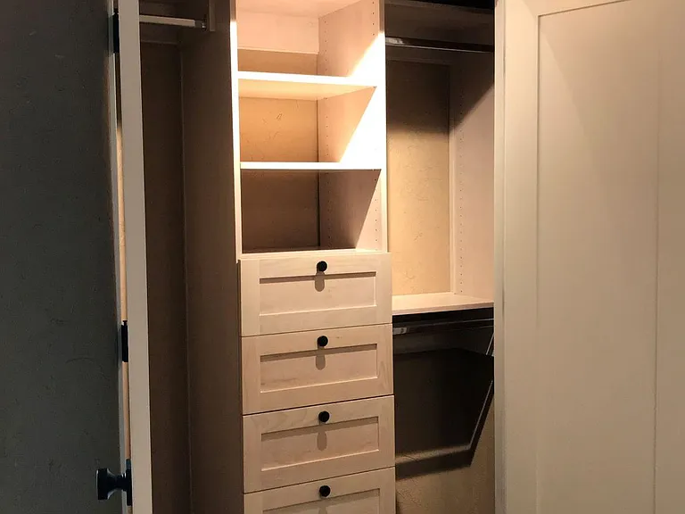 Detail of one closet