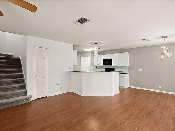 Living, dining, kitchen