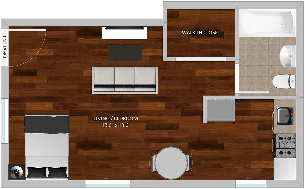 Floor plan North Star Studio