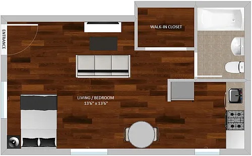 Floor plan North Star Studio