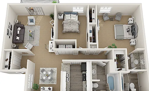 2 Bed x 2 Bath Apartment 2 Bed x 2 Bath Apartment