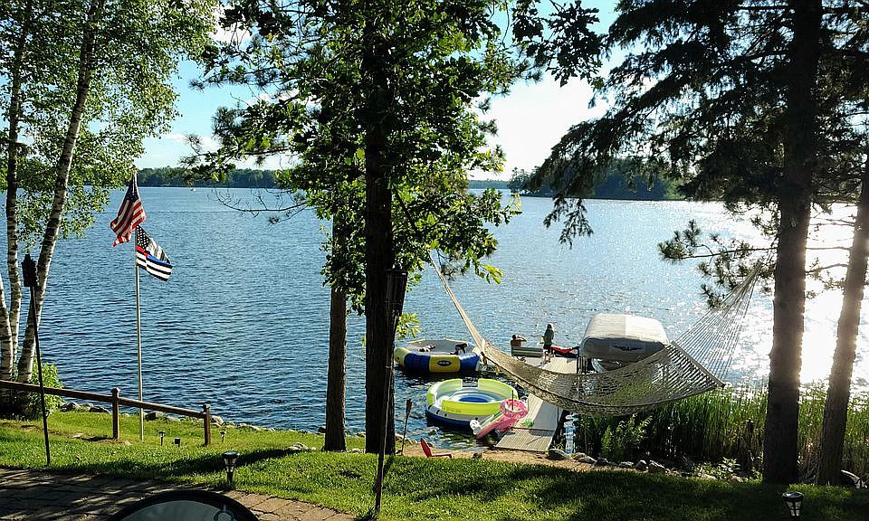 Summer view with hammock