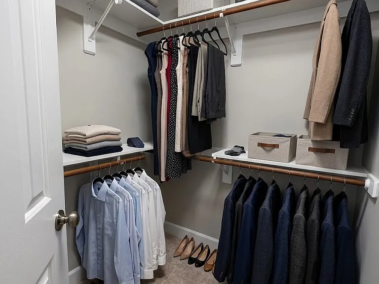 Master closet-Virtually Staged