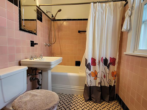 Vintage bath with modern upgrades.