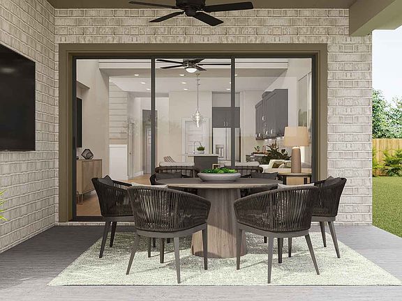 Representative Only Kea Plan Outdoor Covered Patio w Sliders