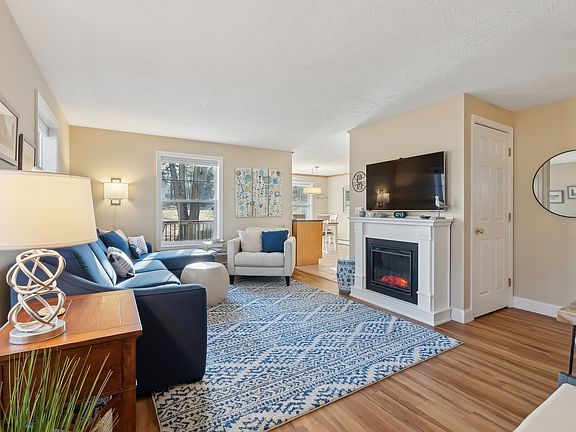 Reclining sofa, front hall closet