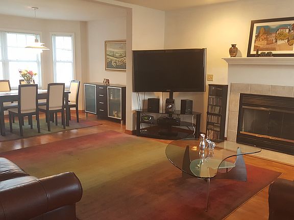 Living room and dining room