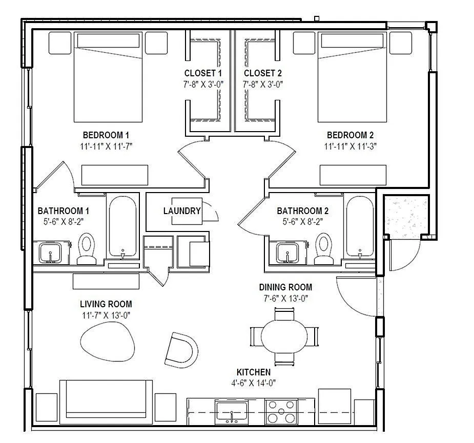Floor plan 2X2