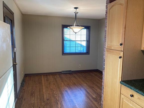 Dining room and back door.